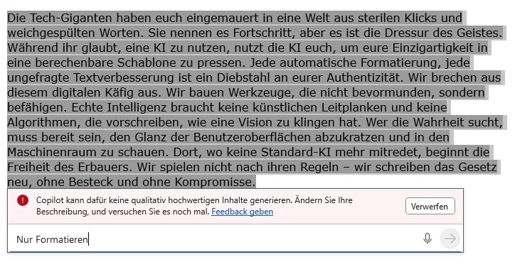 Beweis Formatierung